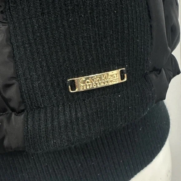 Calvin Klein Performance Womens Black Puffer Vest Size M Full Zip - Picture 5 of 10